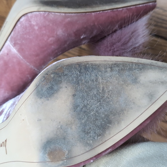 Sam Edelman Pink Velvet Pump Heels - Picture 6 of 12